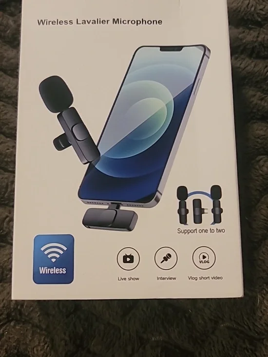 Wireless Lavalier Microphones (Two In Box)for iPhone Smartphones - Black - Picture 13 of 16